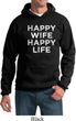 Mens Funny Hoodie Happy Wife Happy Life Hoody