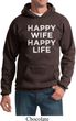 Mens Funny Hoodie Happy Wife Happy Life Hoody