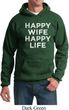 Mens Funny Hoodie Happy Wife Happy Life Hoody