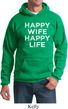 Mens Funny Hoodie Happy Wife Happy Life Hoody
