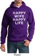 Mens Funny Hoodie Happy Wife Happy Life Hoody