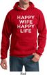 Mens Funny Hoodie Happy Wife Happy Life Hoody