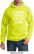Mens Funny Hoodie Happy Wife Happy Life Hoody