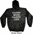 Mens Funny Hoodie Happy Wife Happy Life Tie Dye Hoody