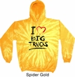 Mens Funny Hoodie I Love Big Trucks Tie Dye Hoody