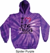 Mens Funny Hoodie I Love Big Trucks Tie Dye Hoody