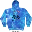 Mens Funny Hoodie I Love Big Trucks Tie Dye Hoody