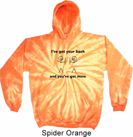 Mens Funny Hoodie I've Got Your Back Tie Dye Hoody