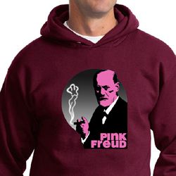 Mens Funny Hoodie Pink Freud Hoody