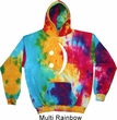 Mens Funny Hoodie Smiley Chat Face Tie Dye Hoody