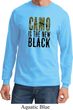 Mens Funny Shirt Camo is the New Black Long Sleeve Tee T-Shirt