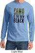 Mens Funny Shirt Camo is the New Black Long Sleeve Tee T-Shirt