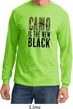Mens Funny Shirt Camo is the New Black Long Sleeve Tee T-Shirt