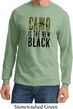 Mens Funny Shirt Camo is the New Black Long Sleeve Tee T-Shirt