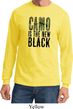 Mens Funny Shirt Camo is the New Black Long Sleeve Tee T-Shirt