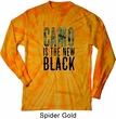 Mens Funny Shirt Camo is the New Black Long Sleeve Tie Dye Tee T-shirt