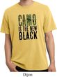 Mens Funny Shirt Camo is the New Black Pigment Dyed Tee T-Shirt