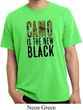 Mens Funny Shirt Camo is the New Black Pigment Dyed Tee T-Shirt