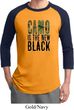 Mens Funny Shirt Camo is the New Black Raglan Tee T-Shirt