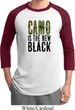 Mens Funny Shirt Camo is the New Black Raglan Tee T-Shirt
