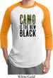 Mens Funny Shirt Camo is the New Black Raglan Tee T-Shirt
