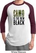 Mens Funny Shirt Camo is the New Black Raglan Tee T-Shirt