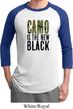 Mens Funny Shirt Camo is the New Black Raglan Tee T-Shirt