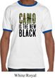 Mens Funny Shirt Camo is the New Black Ringer Tee T-Shirt