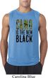 Mens Funny Shirt Camo is the New Black Sleeveless Tee T-Shirt