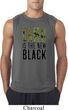 Mens Funny Shirt Camo is the New Black Sleeveless Tee T-Shirt