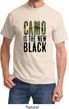 Mens Funny Shirt Camo is the New Black Tee T-Shirt