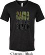 Mens Funny Shirt Camo is the New Black Tri Blend V-neck Tee T-Shirt
