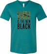 Mens Funny Shirt Camo is the New Black Tri Blend V-neck Tee T-Shirt