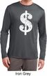 Mens Funny Shirt Distressed Dollar Sign Dry Wicking Long Sleeve TShirt