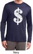 Mens Funny Shirt Distressed Dollar Sign Dry Wicking Long Sleeve TShirt