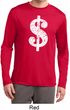 Mens Funny Shirt Distressed Dollar Sign Dry Wicking Long Sleeve TShirt