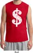 Mens Funny Shirt Distressed Dollar Sign Muscle Tee T-Shirt