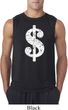 Mens Funny Shirt Distressed Dollar Sign Sleeveless Tee T-Shirt
