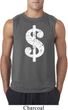 Mens Funny Shirt Distressed Dollar Sign Sleeveless Tee T-Shirt