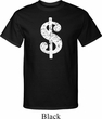Mens Funny Shirt Distressed Dollar Sign Tall Tee T-Shirt