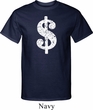Mens Funny Shirt Distressed Dollar Sign Tall Tee T-Shirt