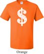 Mens Funny Shirt Distressed Dollar Sign Tall Tee T-Shirt