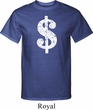 Mens Funny Shirt Distressed Dollar Sign Tall Tee T-Shirt