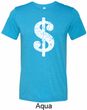 Mens Funny Shirt Distressed Dollar Sign Tri Blend Crewneck Tee T-Shirt