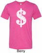 Mens Funny Shirt Distressed Dollar Sign Tri Blend Crewneck Tee T-Shirt