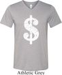 Mens Funny Shirt Distressed Dollar Sign Tri Blend V-neck Tee T-Shirt