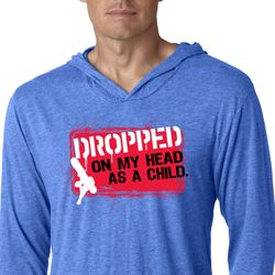 Mens Funny Shirt Dropped On My Head Lightweight Hoodie Tee T-Shirt
