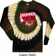 Mens Funny Shirt Dropped On My Head Long Sleeve Tie Dye Tee T-shirt