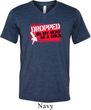 Mens Funny Shirt Dropped On My Head Tri Blend V-neck Tee T-Shirt