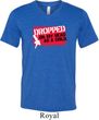 Mens Funny Shirt Dropped On My Head Tri Blend V-neck Tee T-Shirt